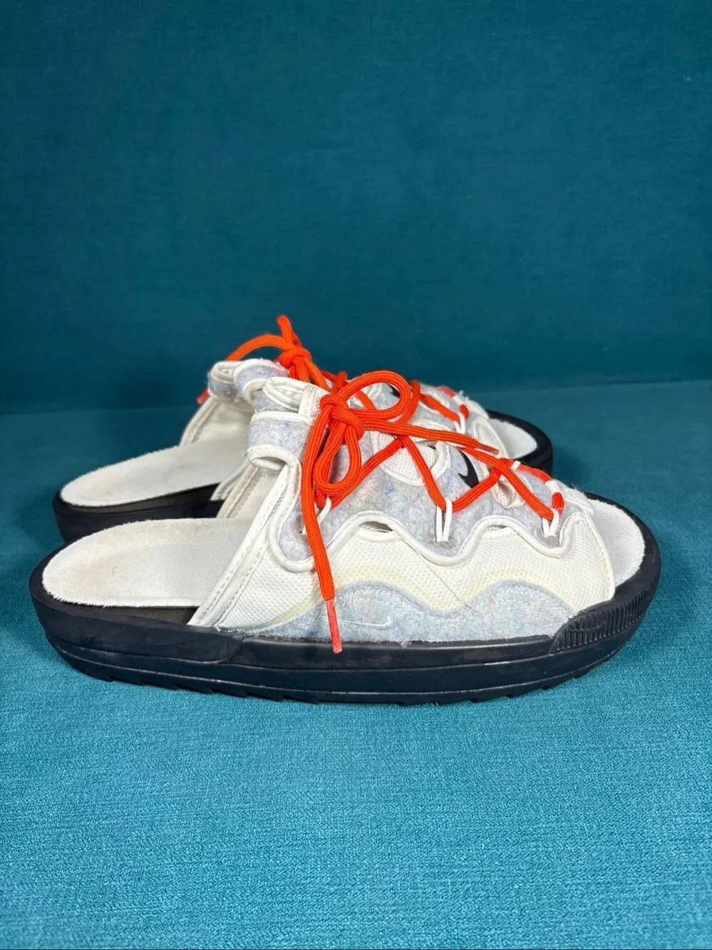 Nike Offline 2.0 Light Bone Orange Laces Mule Slides Mens 11 DJ6229-100